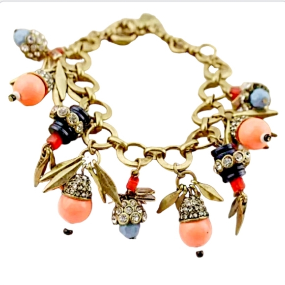 Boho multicolor Crystal charm bracelet with adjustable chain BOGO - Picture 4 of 11